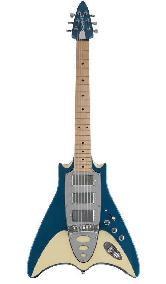 Backlund Super Vee Electric Guitar #color_blue-creme