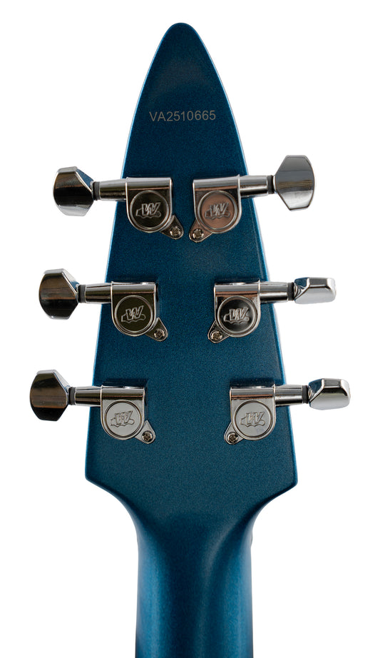 Backlund Super Vee Electric Guitar #color_blue-creme