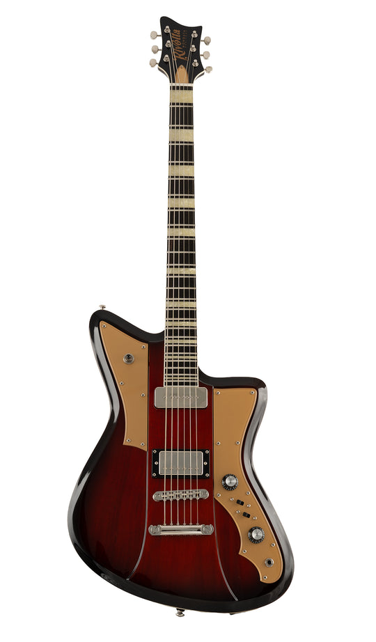 Eastwood Guitars Rivolta Mondata Baritone VIII Fuoco Burst #color_fuoco-burst