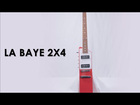 Eastwood Guitars La Baye 2X4 DEVO Signature Guitar Standard #color_red