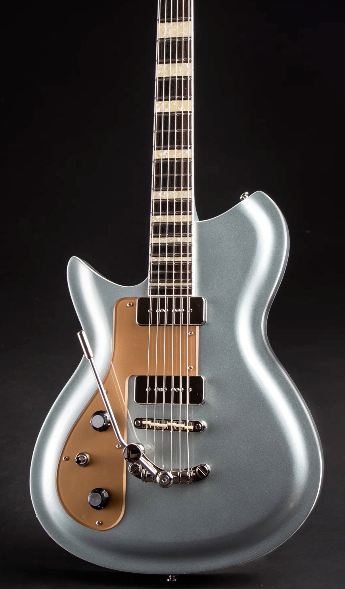 Eastwood Guitars Rivolta Combinata DLX Adriatic Blue Metallic #color_ice-blue-metallic