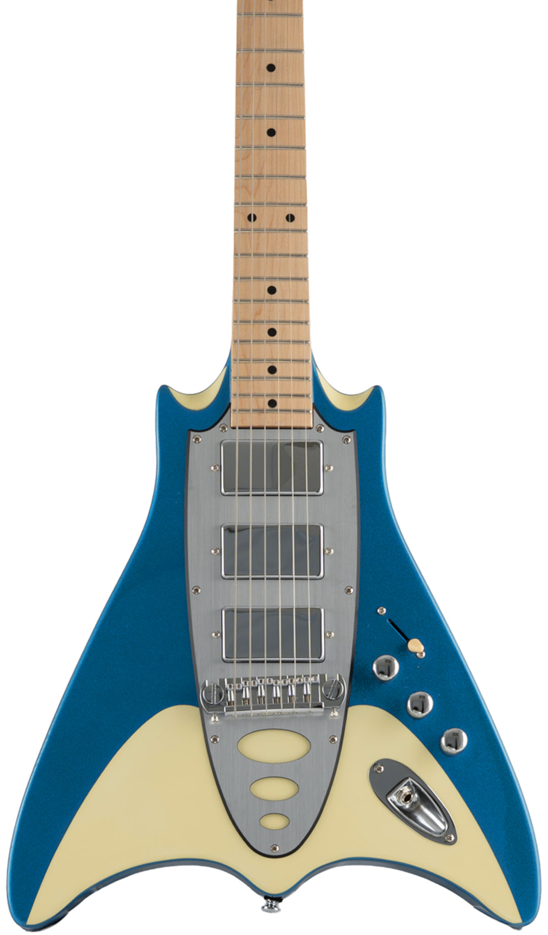 Backlund Super Vee Electric Guitar #color_blue-creme