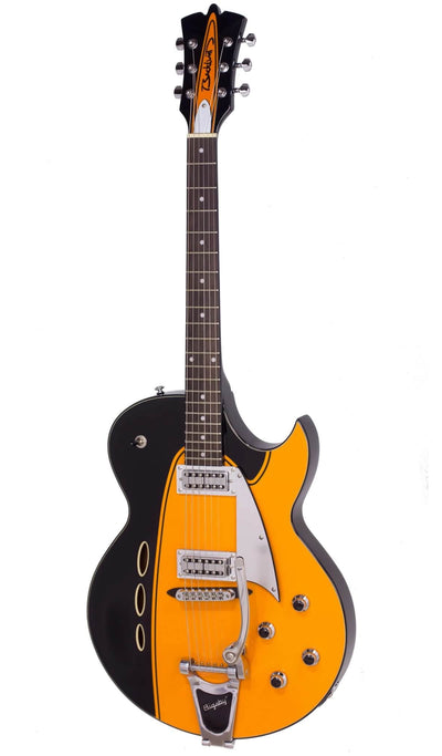 Eastwood Guitars Backlund Rockerbox II DLX Orange #color_black-orange