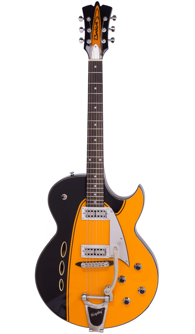 Eastwood Guitars Backlund Rockerbox II DLX Orange #color_black-orange