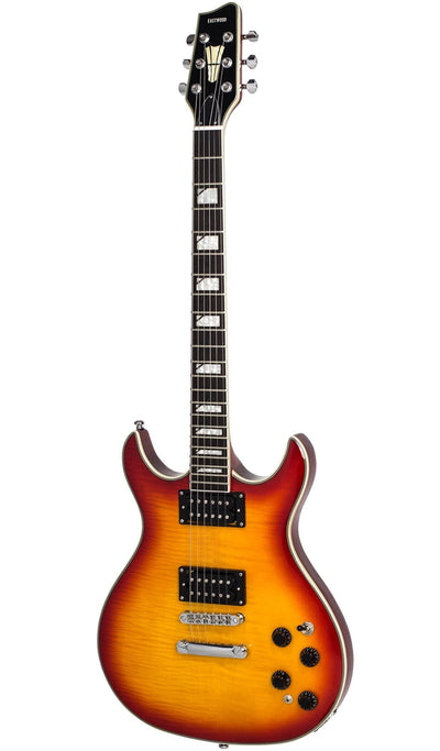 Eastwood Guitars Esprit Ultra Flamed Cherryburst #color_flamed-cherryburst