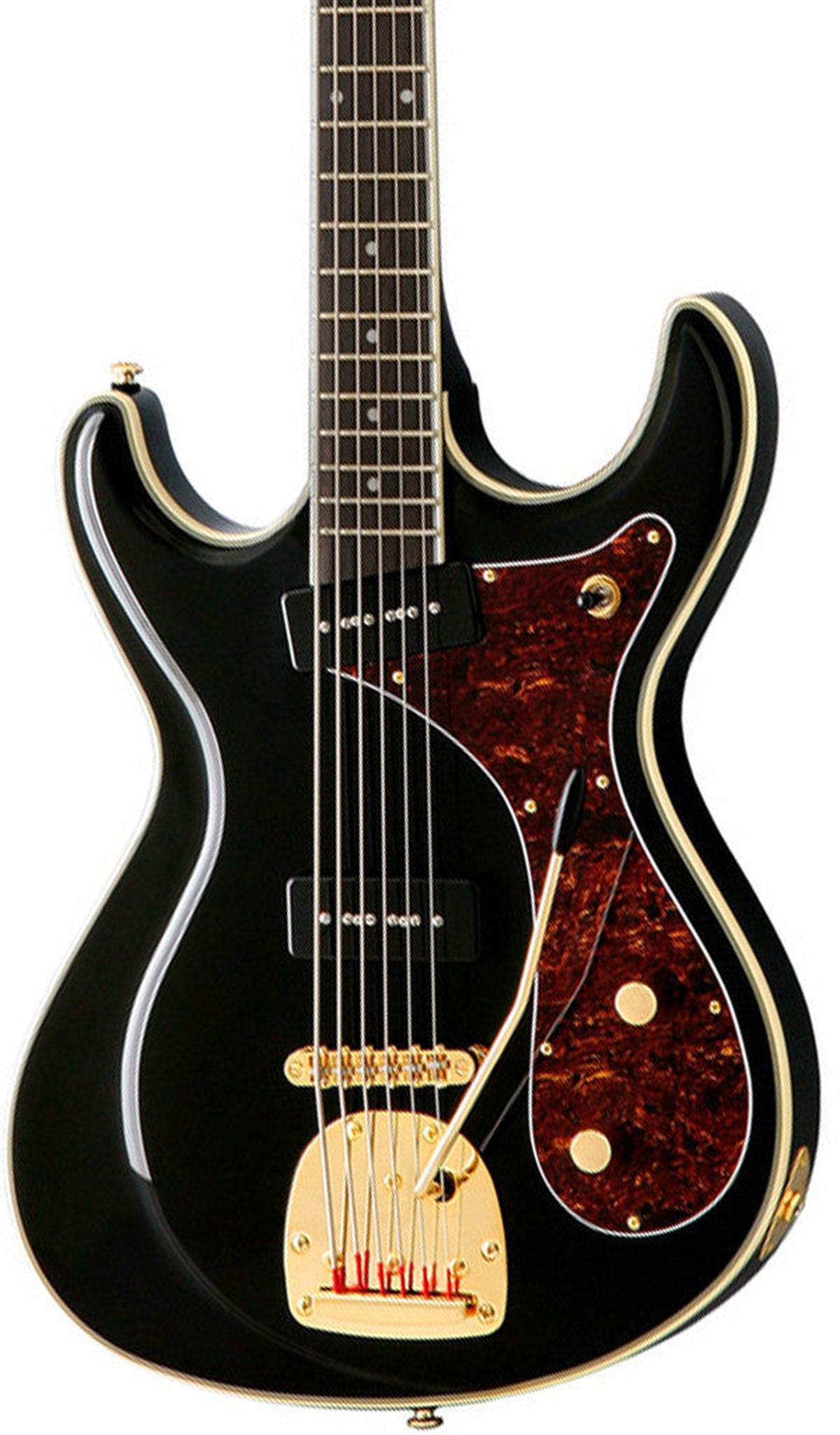 Eastwood Guitars Sidejack Bass VI Black #color_black