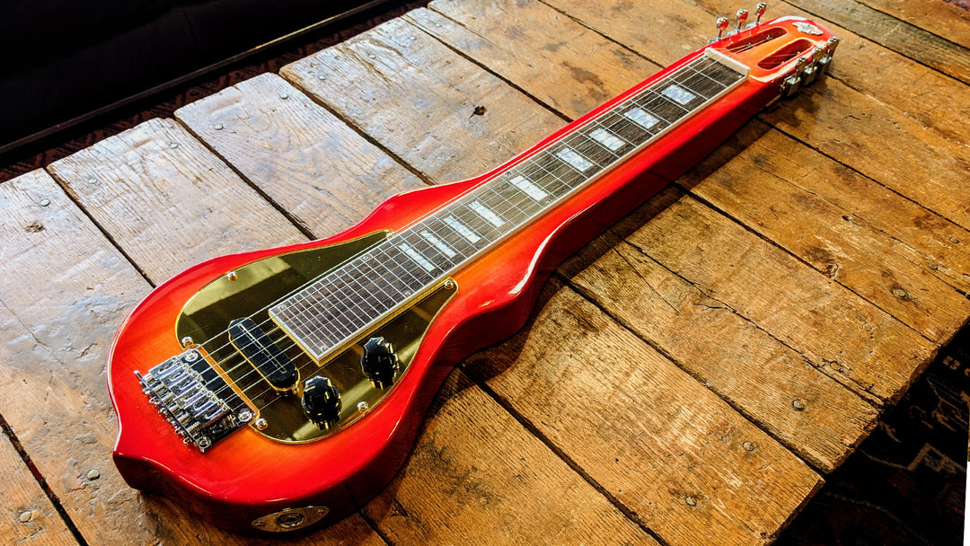 Eastwood Guitars Ricky Lap Steel Cherryburst Head Back