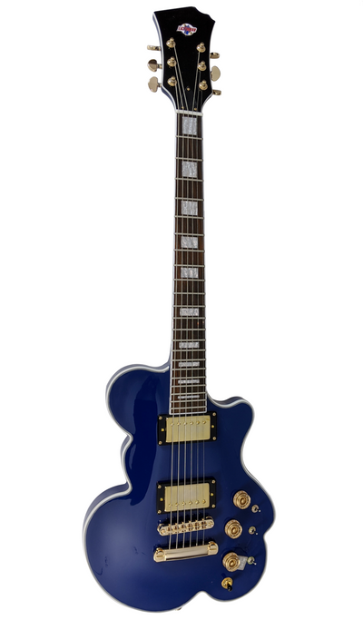 Eastwood Guitars DEVO Cloud Guitar Blue Angled