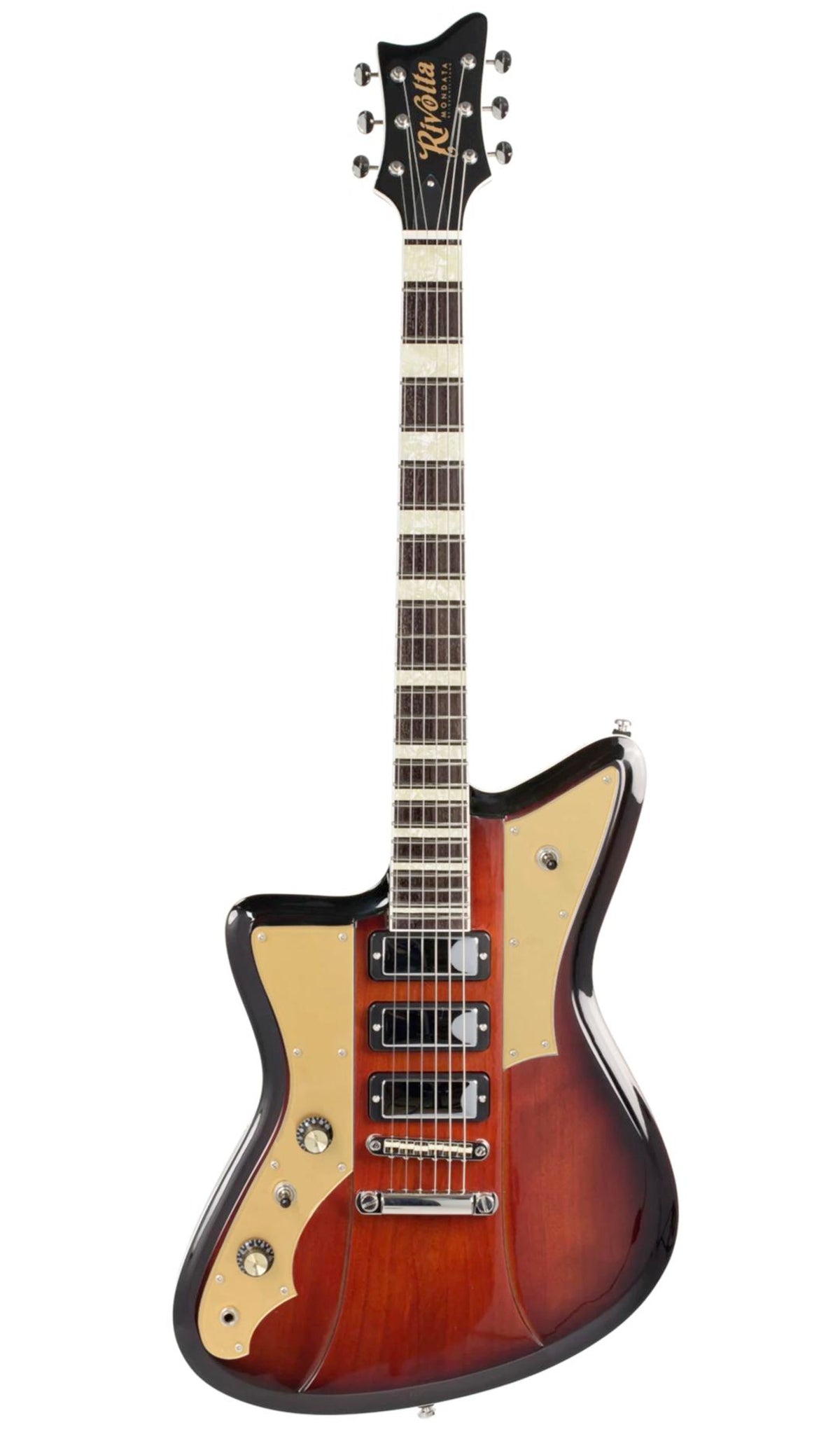 Eastwood Guitars Rivolta Mondata LH Fuoco Burst #color_fuoco-burst